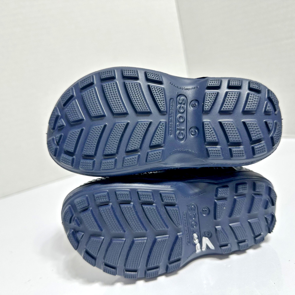Crocs Youth Handle It Rain Boots Childrens Size C8 Navy Blue Waterproof Shoes - Picture 4 of 8